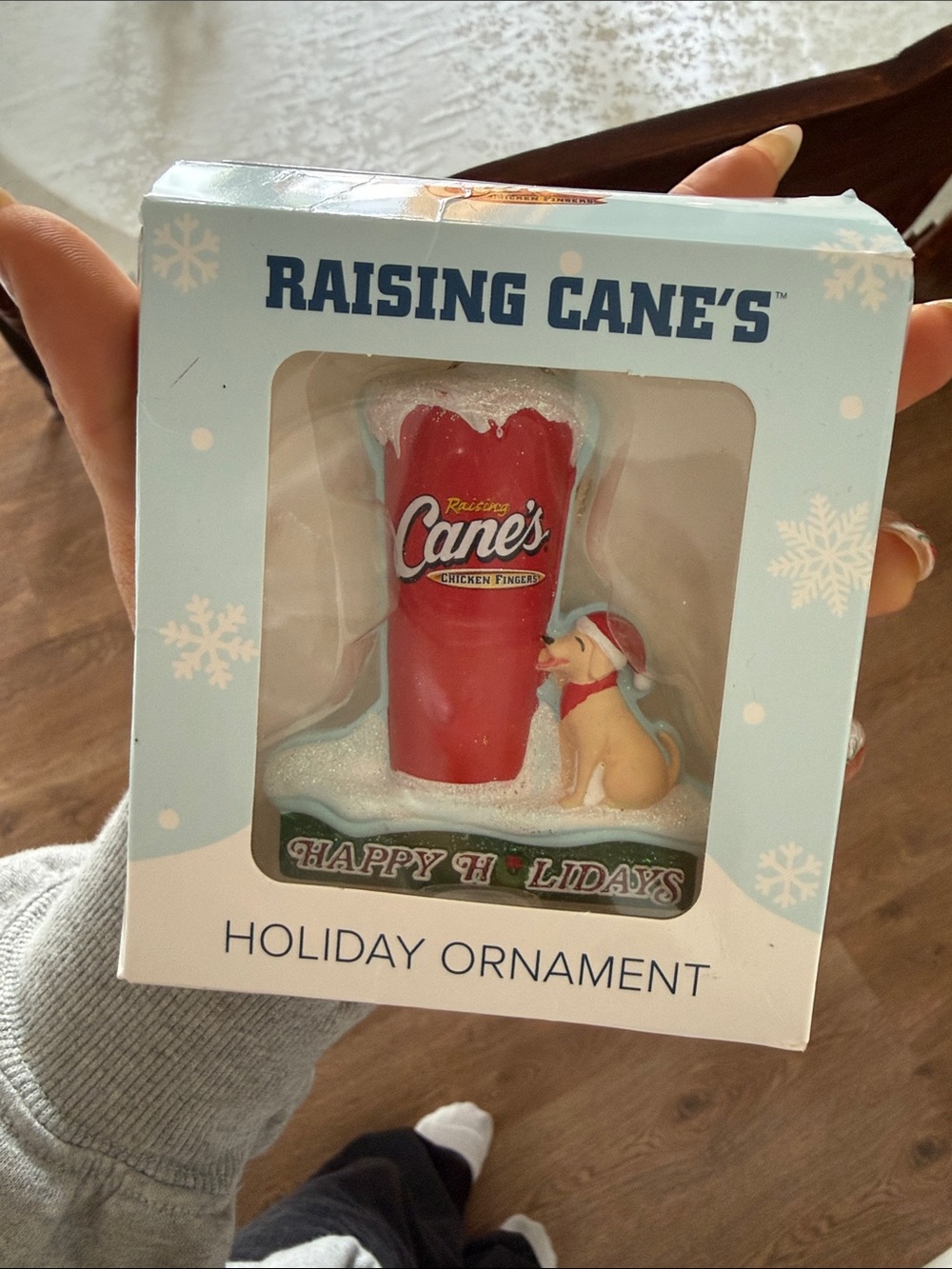 Raising canes ornament